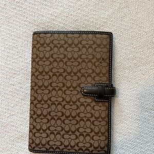 Coach Signature Canvas Organizer in Brown and Dark Brown